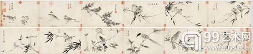 宋徽宗 写生珍禽图 2009春 成交价：RMB 61,712,000