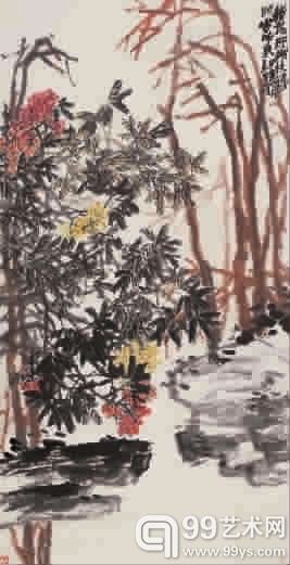 吴昌硕《错落珊瑚枝》
