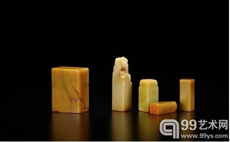 吴昌硕刻寿山石刘泽源自用印五方 