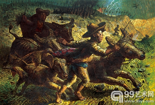 LOT 1529 林达川 珠江大桥 油彩 画布 54×73cm 1980