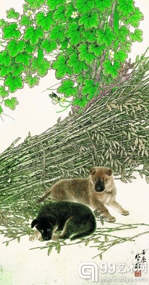 方楚雄《两小无猜》，作于2012年。