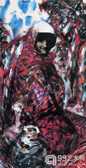 林墉《再画印度之三》，作于2010年。