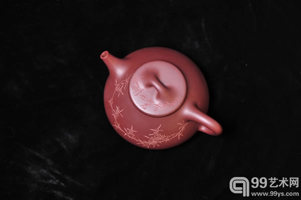 图4 徐秉方刻一枝竹石瓢壶