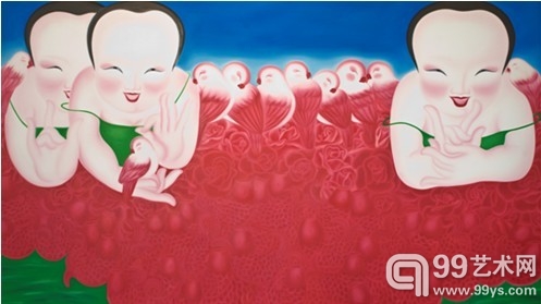 展览作品《想像幸福》200CMx100CM布面油画