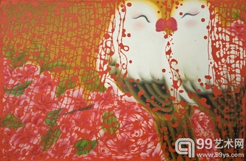 展览作品《自娱自乐》30cmx20cm布面油画