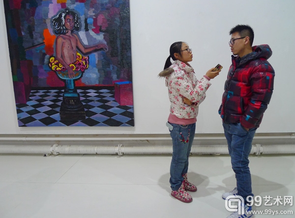 "宝石迷阵——刘光光个展"展览现场 艺术家刘光光接受99艺术网采访