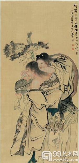 任颐《和合二仙图》