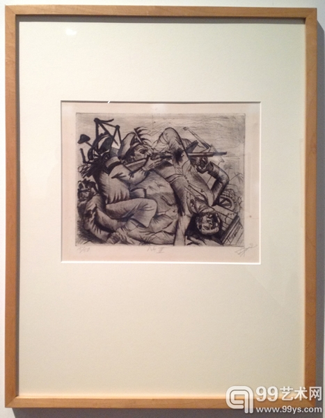 《街垒》铜版画 1922