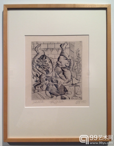 《肉铺》铜版画 1920