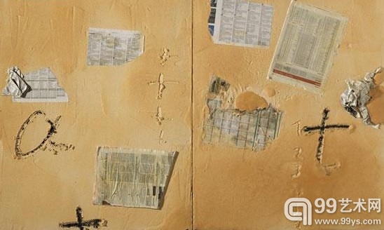 加泰罗尼亚艺术家安东尼·塔皮埃斯2009年作品，“Materia i diaris”。