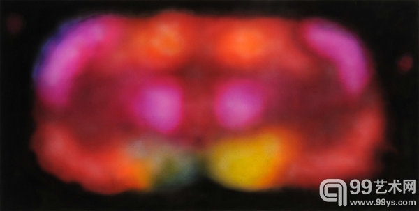 Desirée Holman, "Aura Convergence, Gurdjieff & Vivekanada," 2013, 纸面水粉画