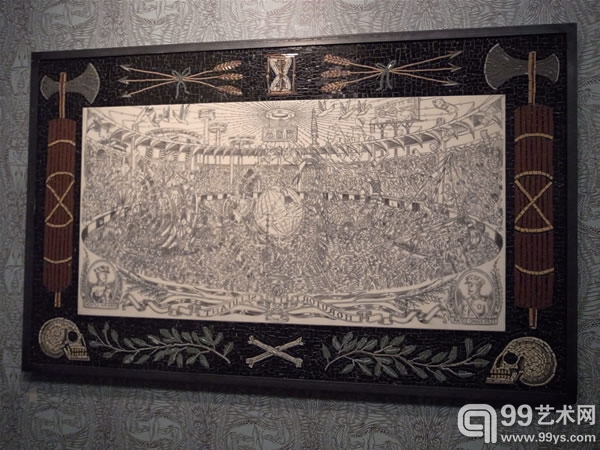 在马格南·梅茨画廊（Magnan Metz Gallery）展位，艺术家杜克·莱利站的作品