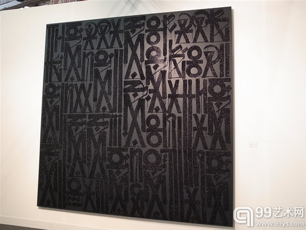 洛杉矶迈克尔·科恩画廊（Michael Kohn）展位，艺术家雷特纳（Retna）的作品