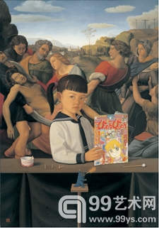 渡部 满 《Time of Reading》。油画。香港A Gallery，于酒店客房2904室展出。