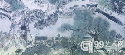 陶宜佩的《清明上河图》局部。