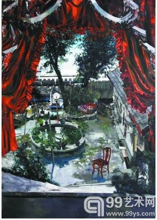 资隽雍 《雅典娜的黄金花园之二》 布面油画