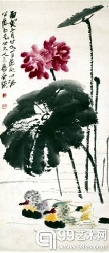2013华辰春拍精品赏析：齐白石《荷花鸳鸯》