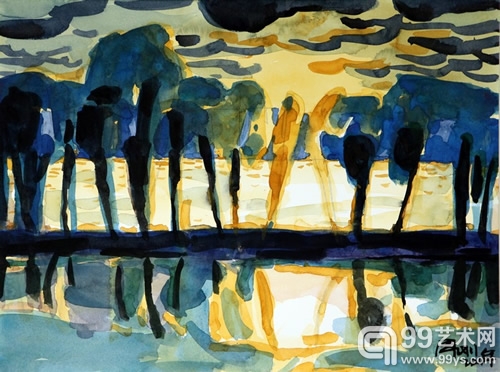 蓝色西湖——西湖丽影 36cmx48cm 2011年