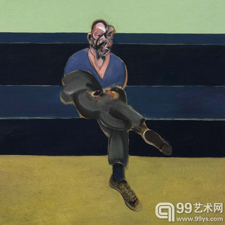 弗朗西斯·培根，《对彼得·莱西的肖像研究》，1962年。