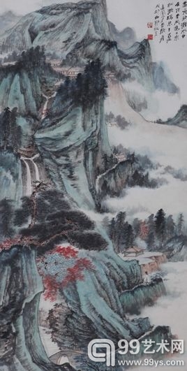 荣宝斋上海2013春拍：张大千《策杖访友》