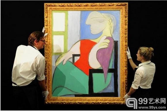 毕加索1932年的“窗户边 的女人” Femme assise près d’une fenêtre 以£28,601,250在蘇富比成交