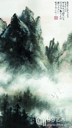 黎雄才《烟寺晚钟》，80万~100万元。