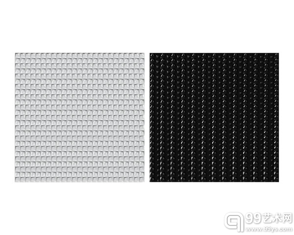 白+黑 800 刘刚 2012年 100x100cm  亚克力LED灯