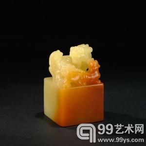 芙蓉石 母子情方章