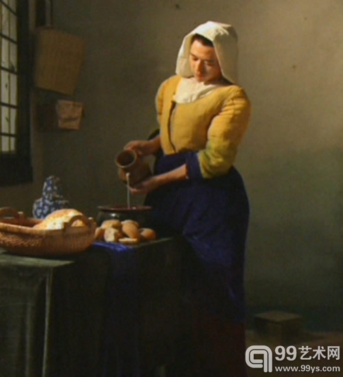 韩金鹏 大风中倒牛奶的女佣影像 5 min