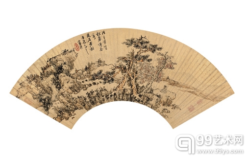 蓝瑛 法王黄鹤松皋诗思