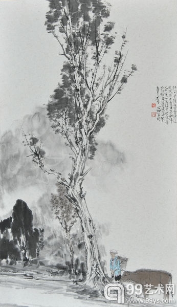 范治斌画作牧牛图 