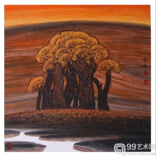 傲立 重彩 68X68cm