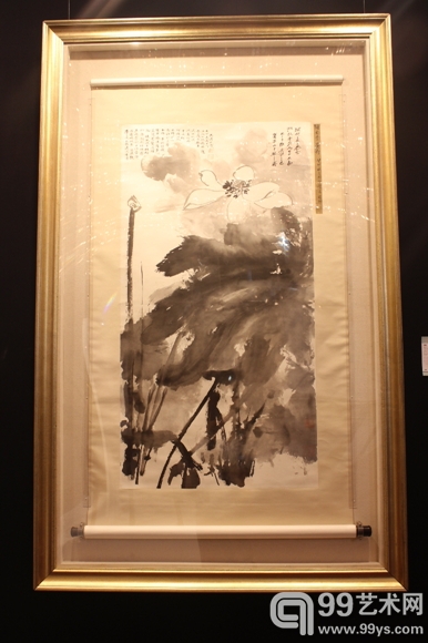 张大千 泼墨荷花