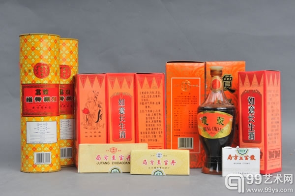 同仁堂养生品——“琼浆”、“如意长生酒”、“护骨酒”、“局方至宝丹”、“局方至宝散”