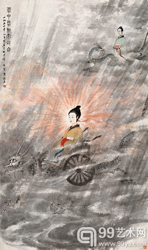 巨美如椽写古曲——傅抱石毕生巨制《云中君和大司命》现身保利春拍