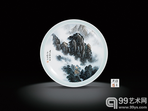 泓盛春拍现当代瓷艺精品——回归自然 大师粉彩人物山水瓷画