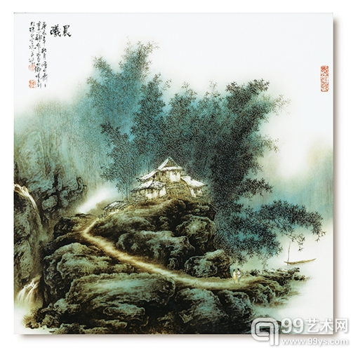 泓盛春拍现当代瓷艺精品——回归自然 大师粉彩人物山水瓷画