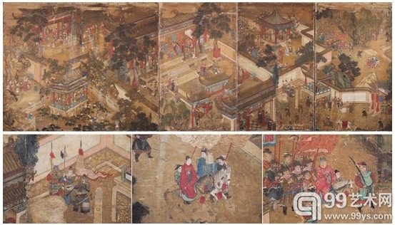 近期，上海君道艺术展览有限公司征集到海外回归仇英《郭子仪拜寿图》此画长5.4米，宽1.73米，总共84平尺左右，场面极为宏大壮观！