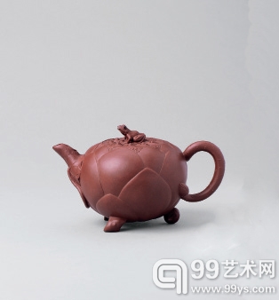 蒋蓉(1919-2008) 青蛙荷花壶