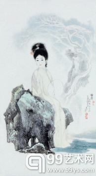 李峻(b.1940) 幽夏 新彩瓷板