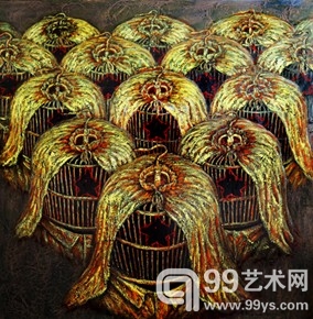 王慧斌《笼系列之20》布面油画160cm×160cm  2012年