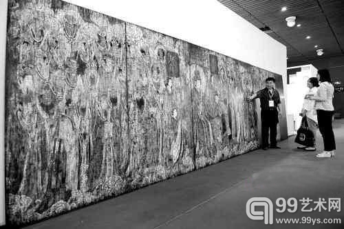 世界最大漆壁画亮相广州