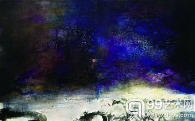 10.03.83（油画） 200×487厘米 1983年 赵无极