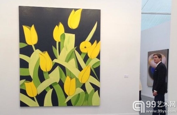亚历克斯·卡茨（Alex Katz）的这幅郁金香在Thaddeus Ropac画廊以60万美元的价格售出。