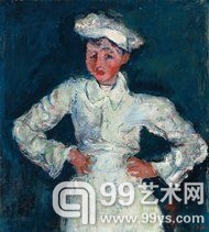 苏丁1927年创作的一幅小甜品师的画像以1800万美元含佣金的价格在佳士得周三晚上的拍卖会上拍出。