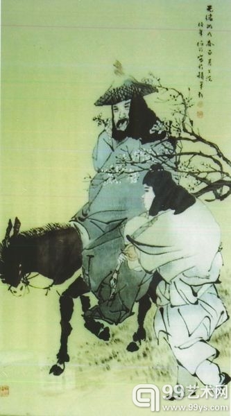 中国工艺美术精品博览会银奖作品《骑驴寻梅》