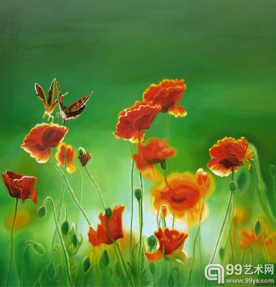 画家丁小晏新派绘画作品欣赏