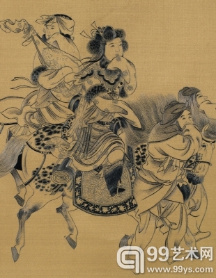 《明妃出塞》 30×510cm 单面绣 手卷 成交价：RMB 460,000