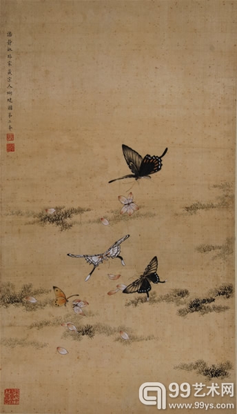 【潘静淑 花蝶图】