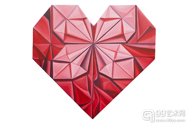 花心 Flower heart 异形  (29.5cm x30cm) 布面油画 Oil on canvas 2013